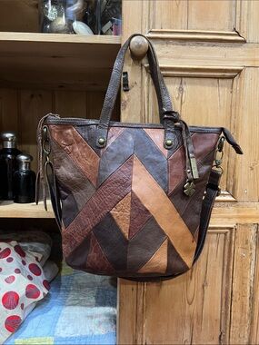 Lucky Brand Patchwork Chevron Crossbody/Tote